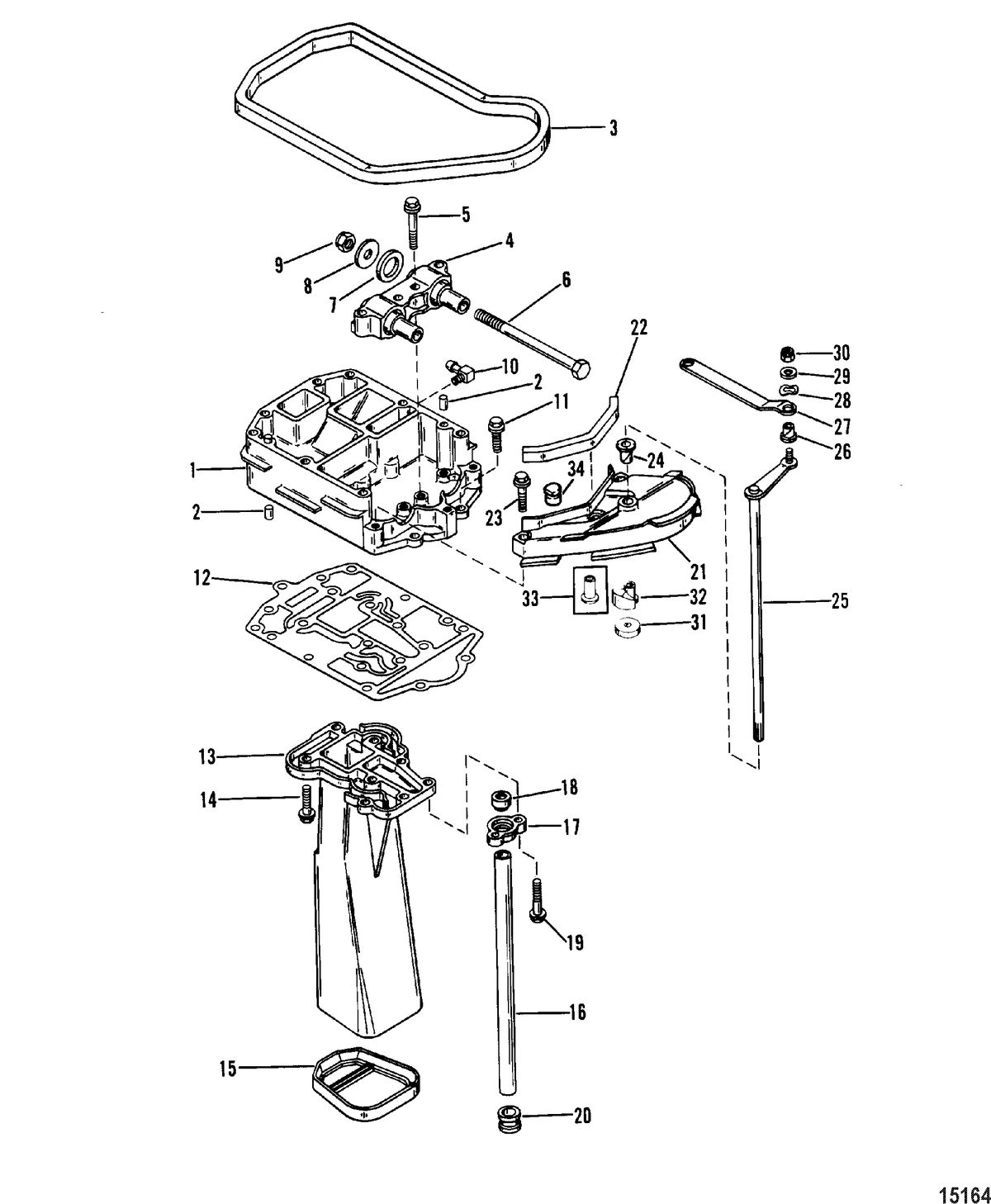 MERCURY/MARINER 70/75/80/90 HP (3 CYLINDER)) Exhaust Plate