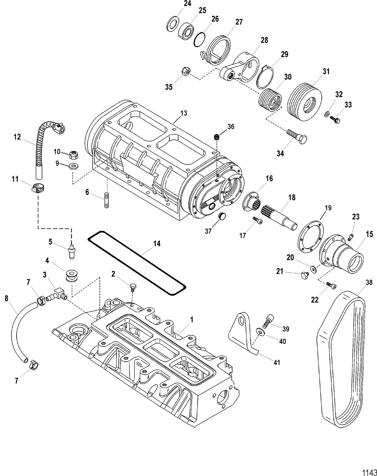 RACE STERNDRIVE 575 SCI Intake Manifold And Supercharger