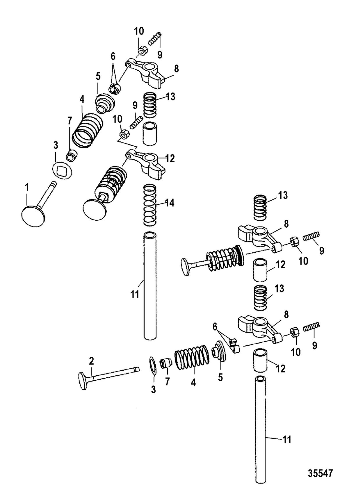 MERCURY/MARINER 15 (4-STROKE) Intake/Exhaust Valves