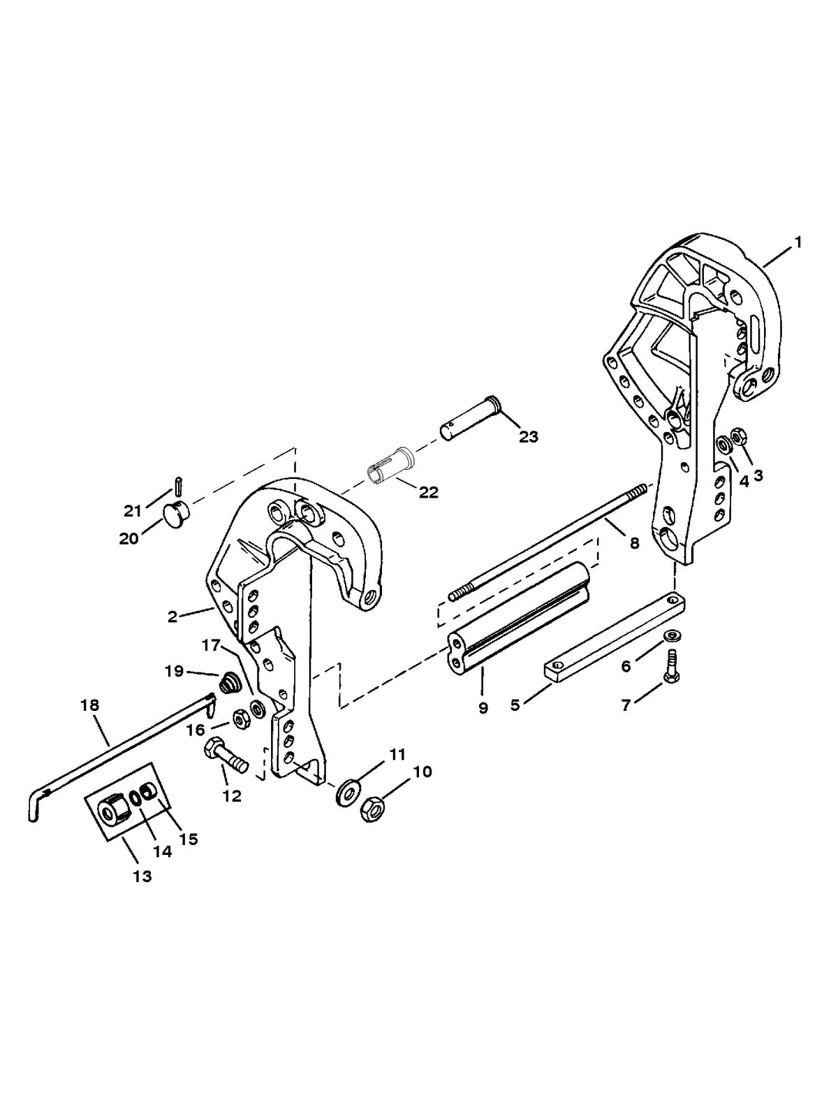 FORCE 40/50 H.P. CLAMP BRACKET