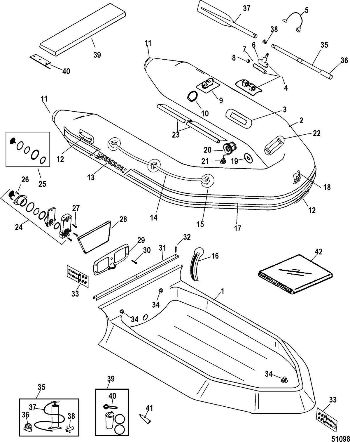INFLATABLES DYNAMIC RIB 250 THRU 310 MODELS Dynamic Inflatables Hypalon 250 thru 310(2012 and Up)