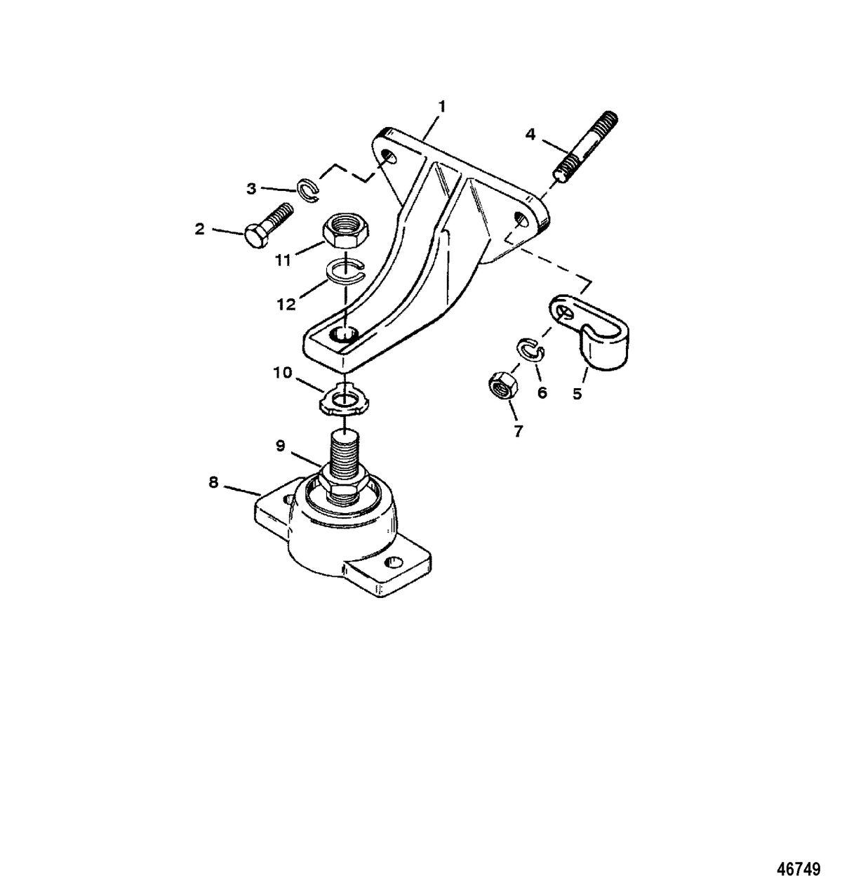 MERCRUISER 350 MAGNUM ALPHA (EFI-TBI) ENGINE MOUNTING