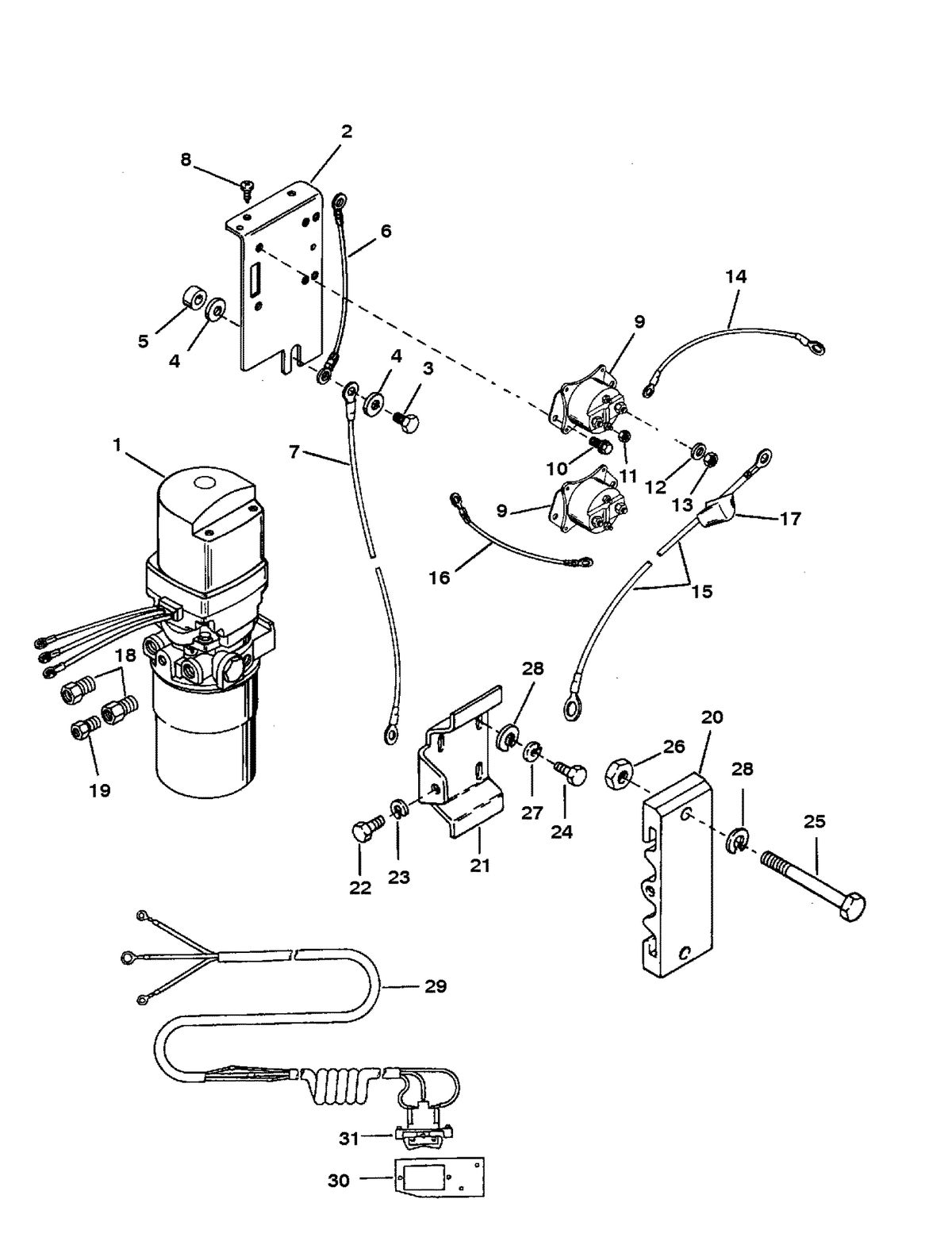 RACE OUTBOARD FORMULA 1 2 LITRE - EFI HYDRAULIC TRIM PUMP KIT