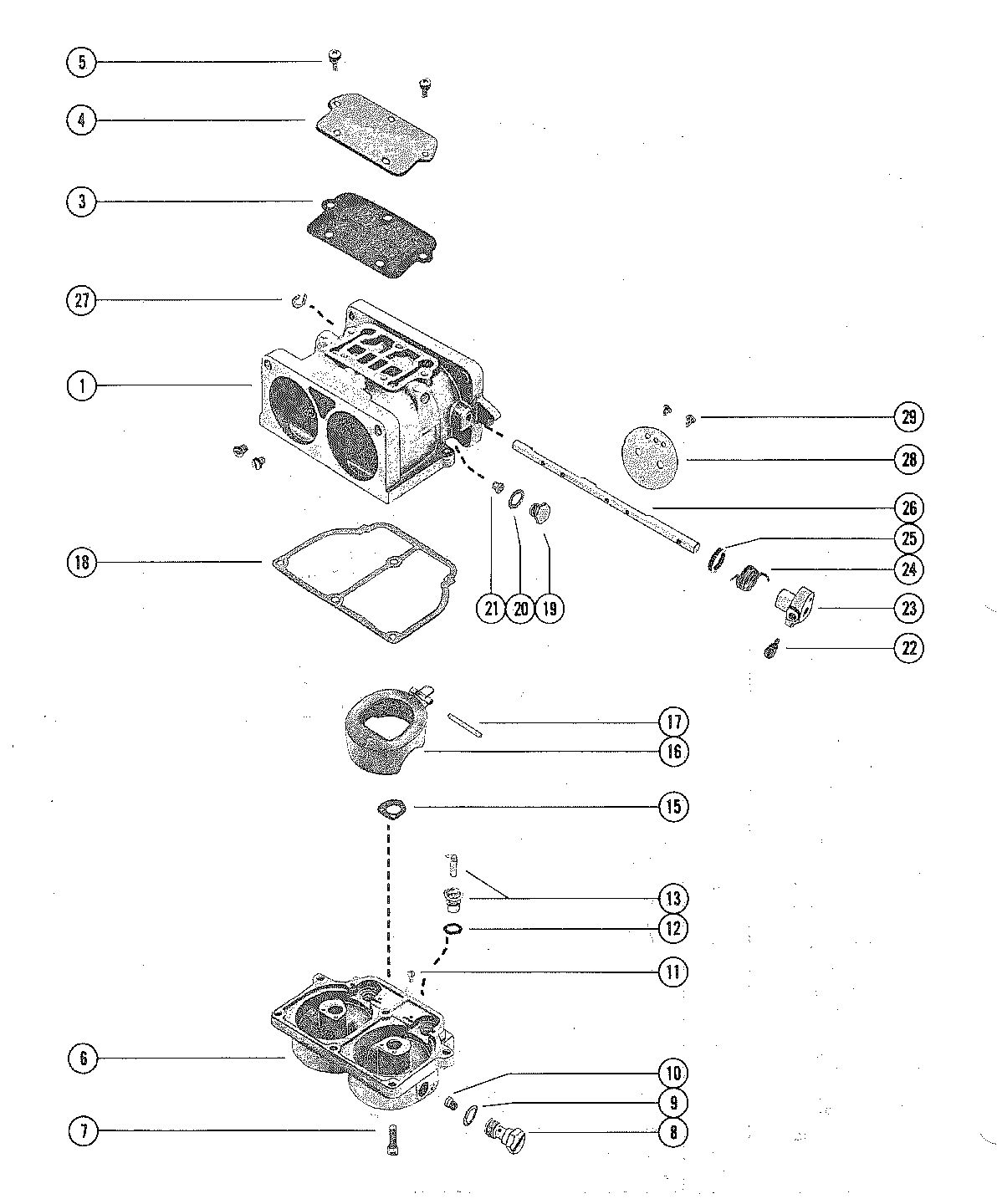 MERCURY MERC V-225 CARBURETOR ASSEMBLY