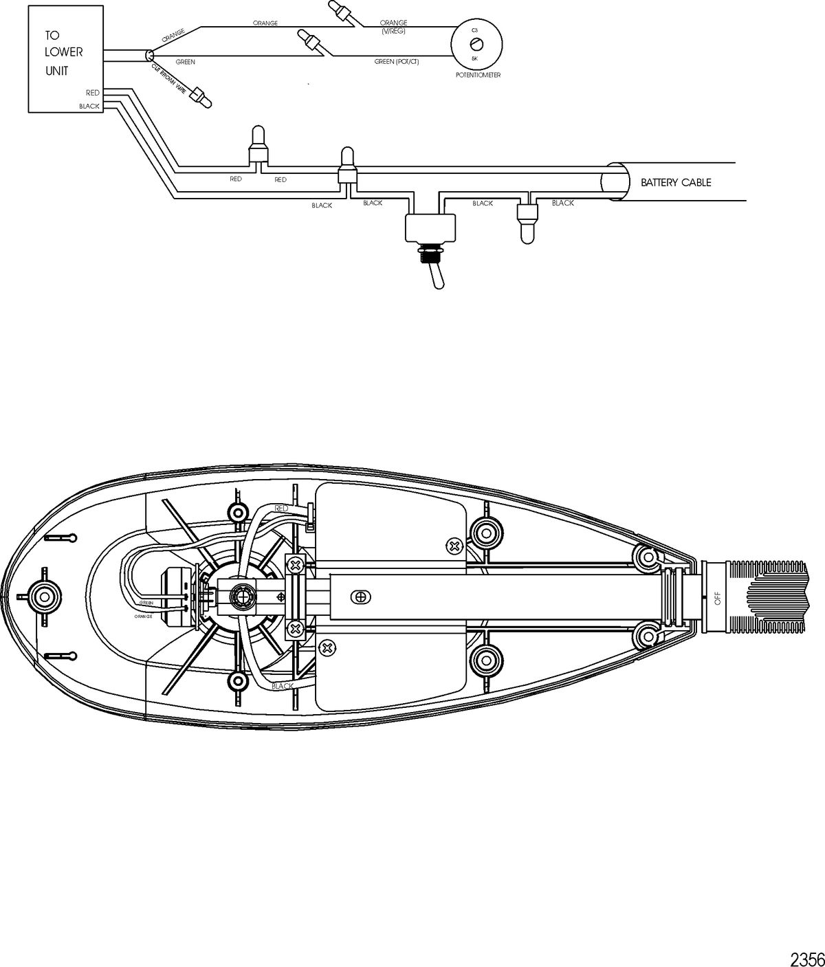 TROLLING MOTOR MOTORGUIDE FRESH WATER SERIES Wire Diagram(Model FW82HTD)