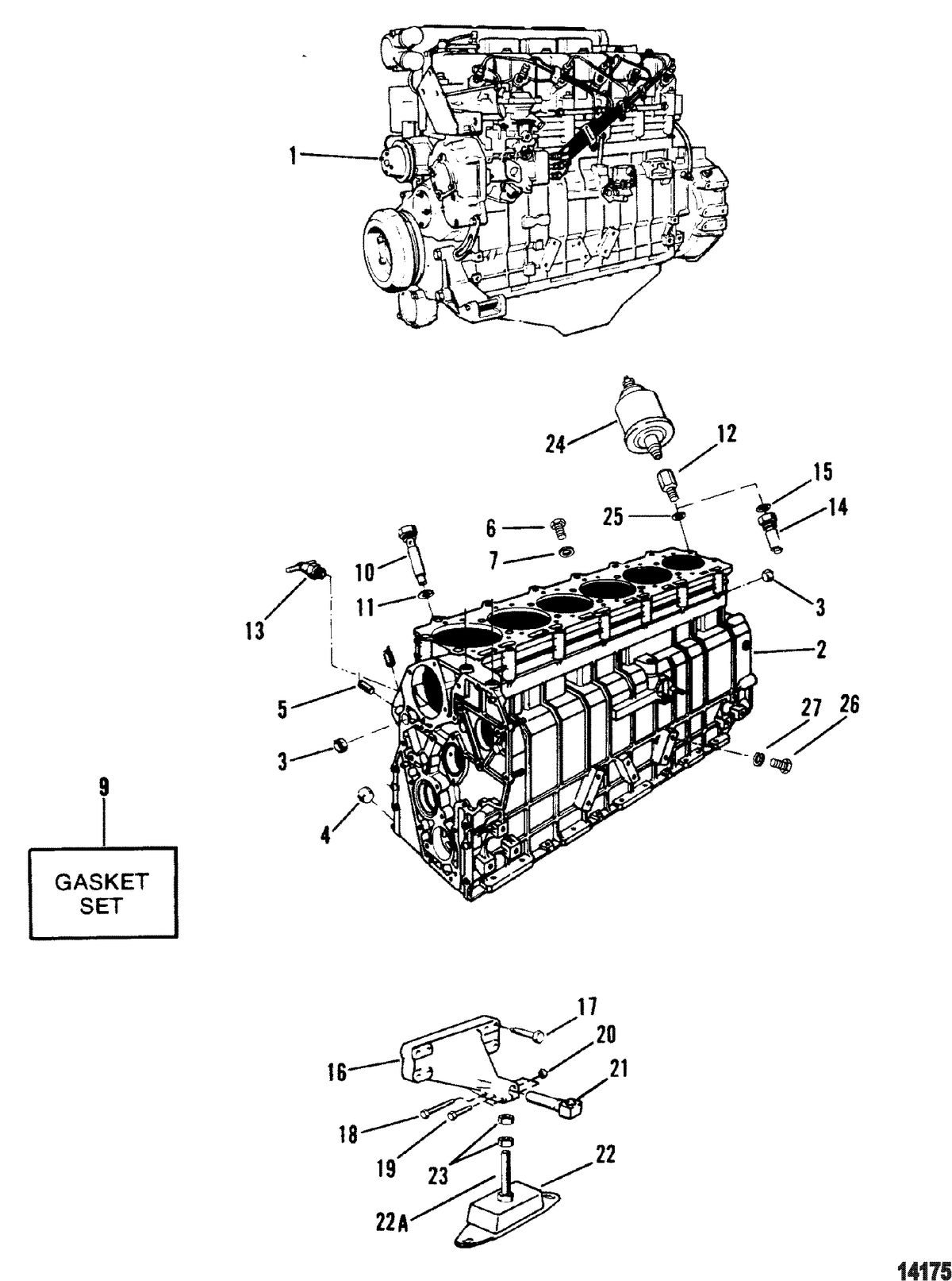 MERCRUISER CUMMINS/MERCRUISER DIESEL 3.0L/150 3.6L/180 Engine/Cylinder Block