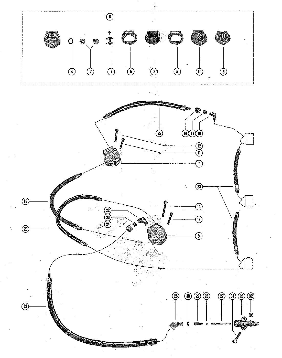 MERCURY MERC 1100 FUEL PUMP AND FUEL LINE ASSEMBLY