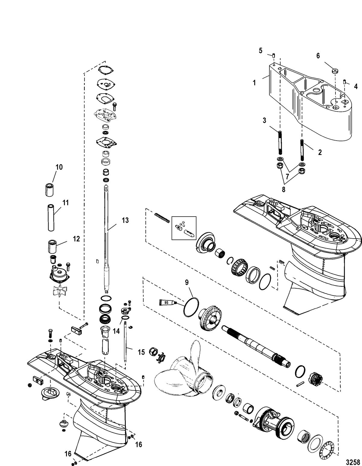 MERCURY/MARINER 40/50/60 EFI (4 CYLINDER) 4-STROKE XL Extension Kit