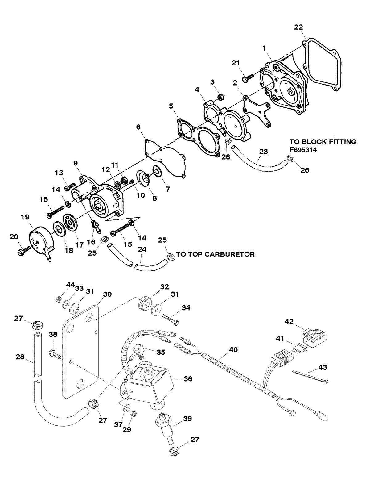 SPORTJET SPORT JET 120 XR2 FUEL PUMP ASSEMBLY