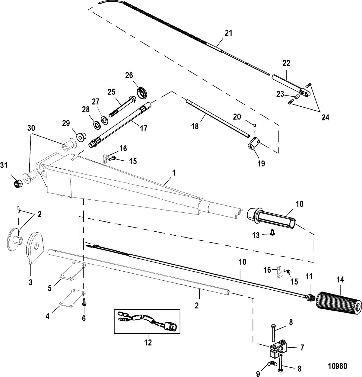 ACCESSORIES STEERING SYSTEMS AND COMPONENTS Steering Handle Kit(816366A12 / 816366A13)