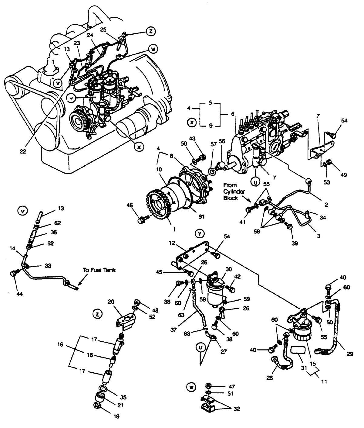 MERCRUISER HINO DIESEL 210 H.P. FUEL SYSTEM