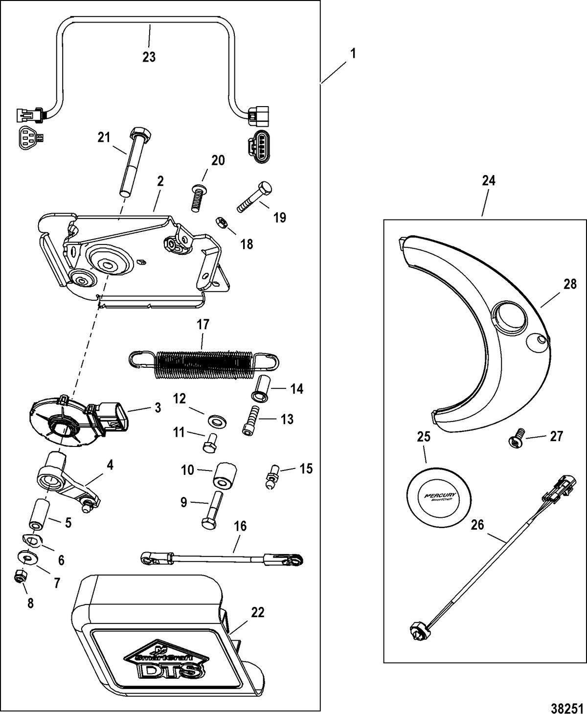 ACCESSORIES REMOTE CONTROL SYSTEMS AND COMPONENTS Hotfoot and Hand Throttle Switch Kit(893359K03)