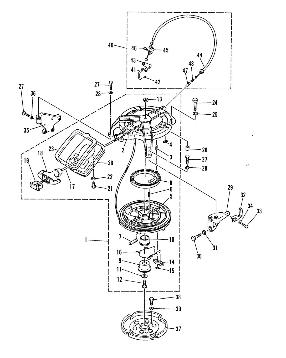 MARINER 40 HP MARINER RECOIL STARTER