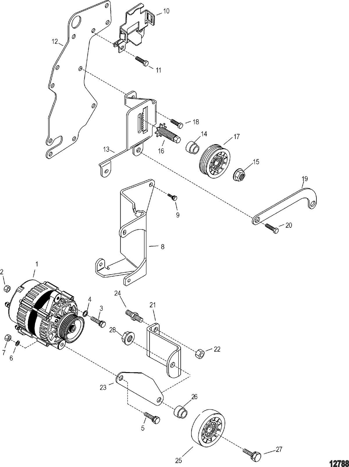 MERCRUISER MX 6.2L MPI BRAVO ENGINE Alternator