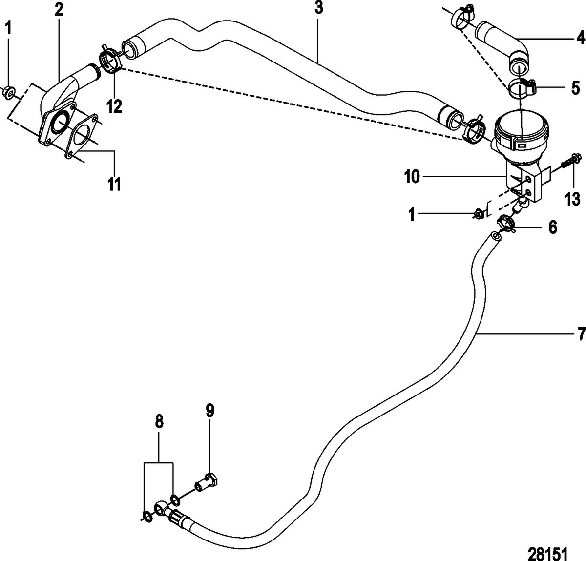 MERCRUISER CUMMINS/MERCRUISER DIESEL (QSD-2.0L) Oil Separator