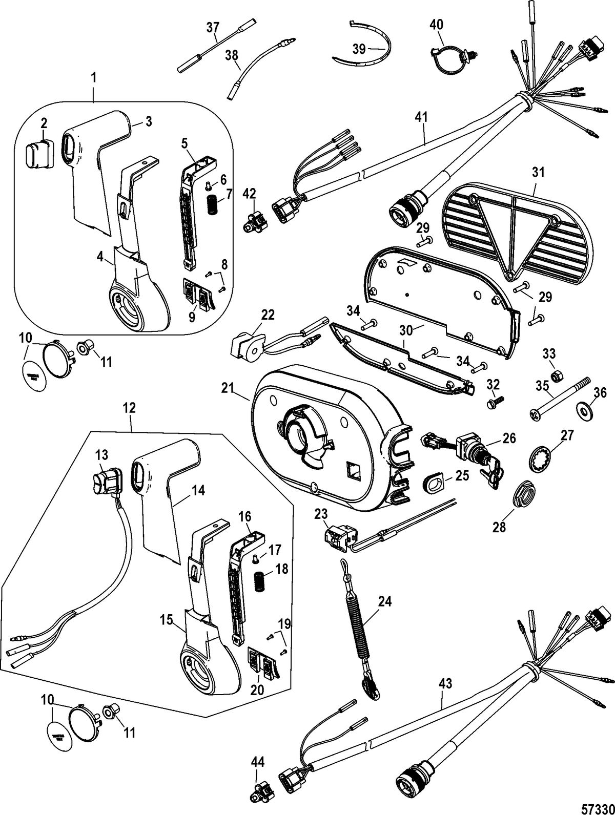 ACCESSORIES REMOTE CONTROL SYSTEMS AND COMPONENTS Remote Control, Panel / Side Mount