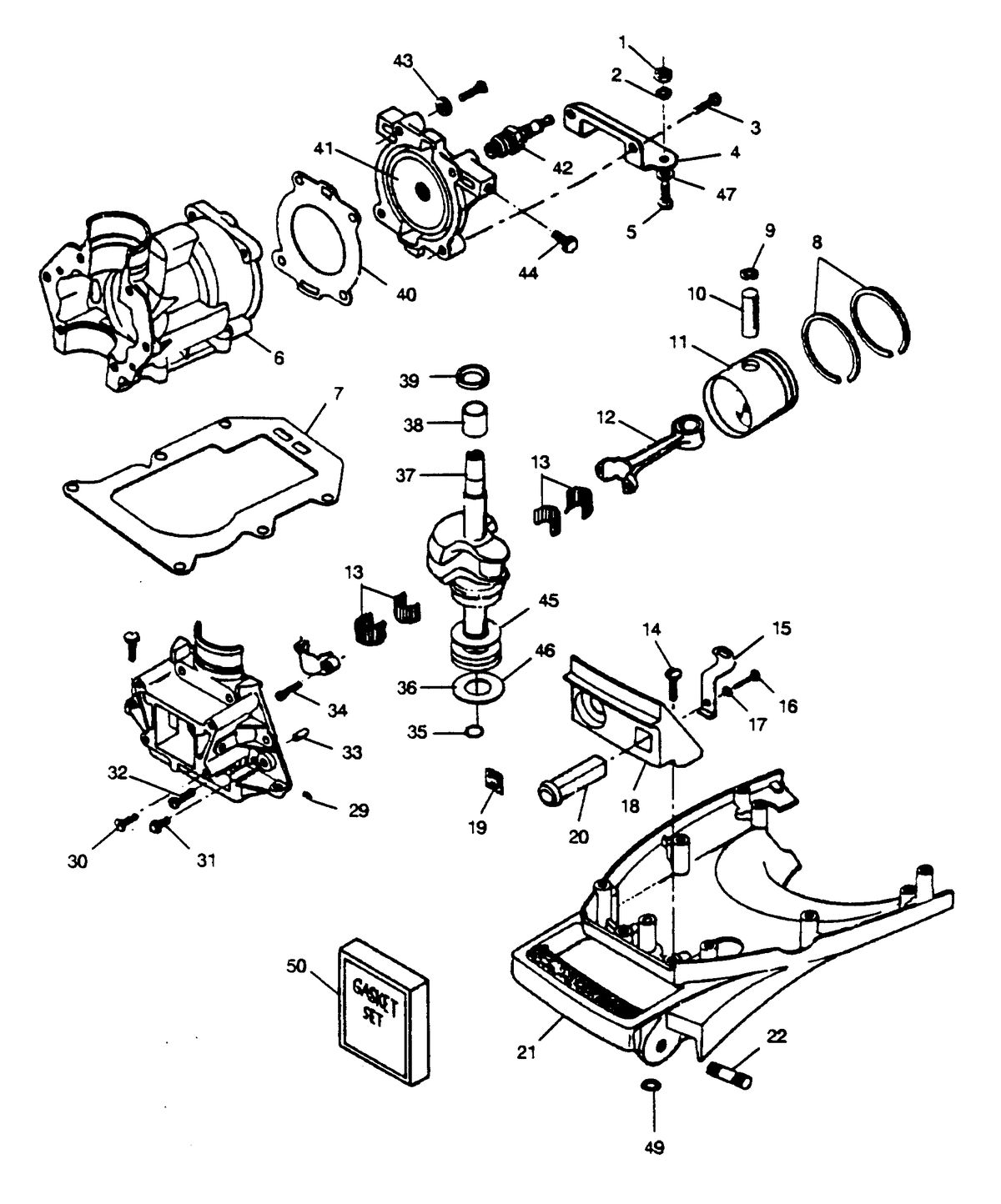 SEARS SEARS 5 H.P. POWER HEAD & SUPPORT PLATE