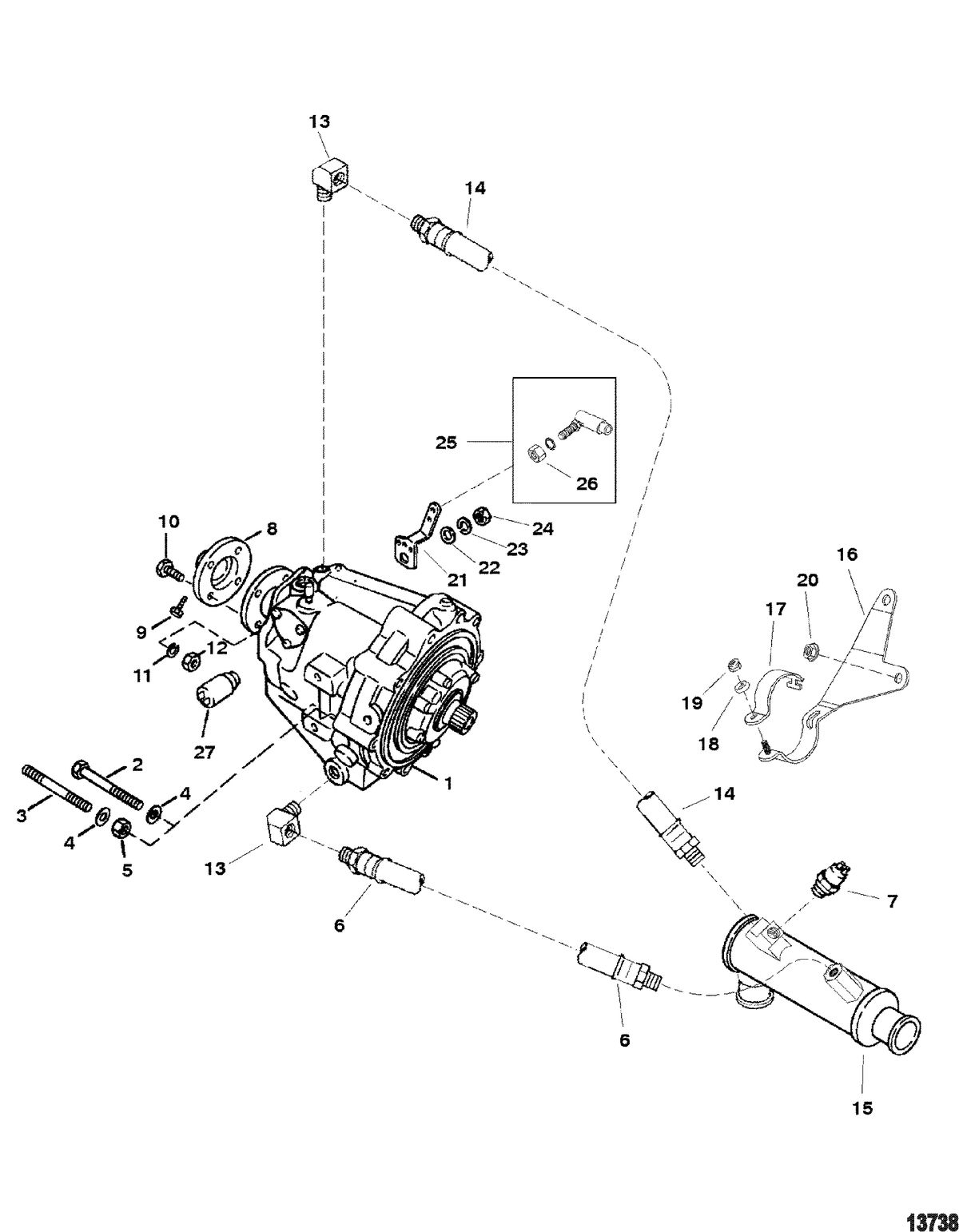 MERCRUISER 350 MAG MPI TOURN SKI (GEN +) Transmission And Related Parts