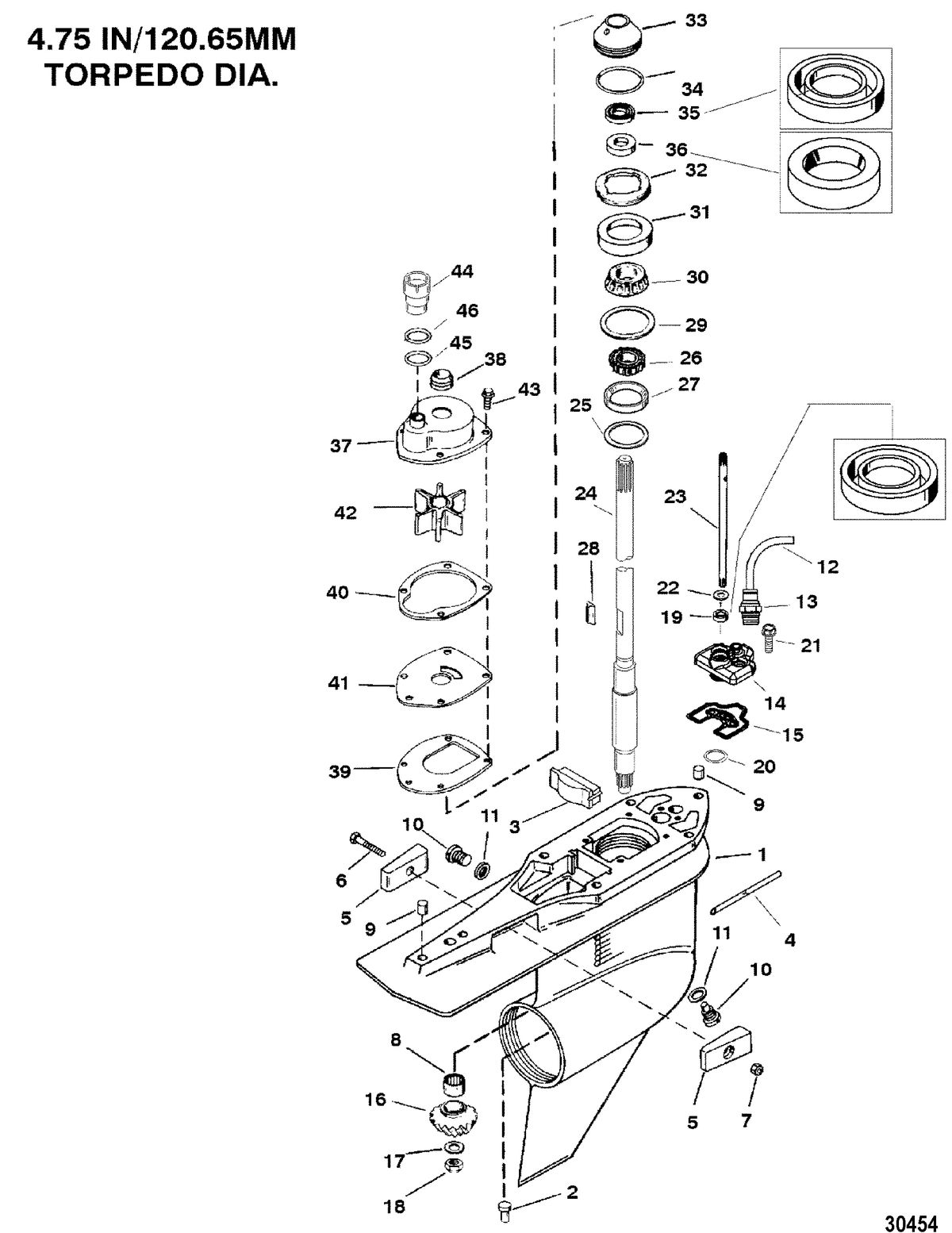 MERCURY/MARINER 200/225 (3.0L DFI) GEAR HOUSING(DRIVESHAFT)(STANDARD ROTATION)