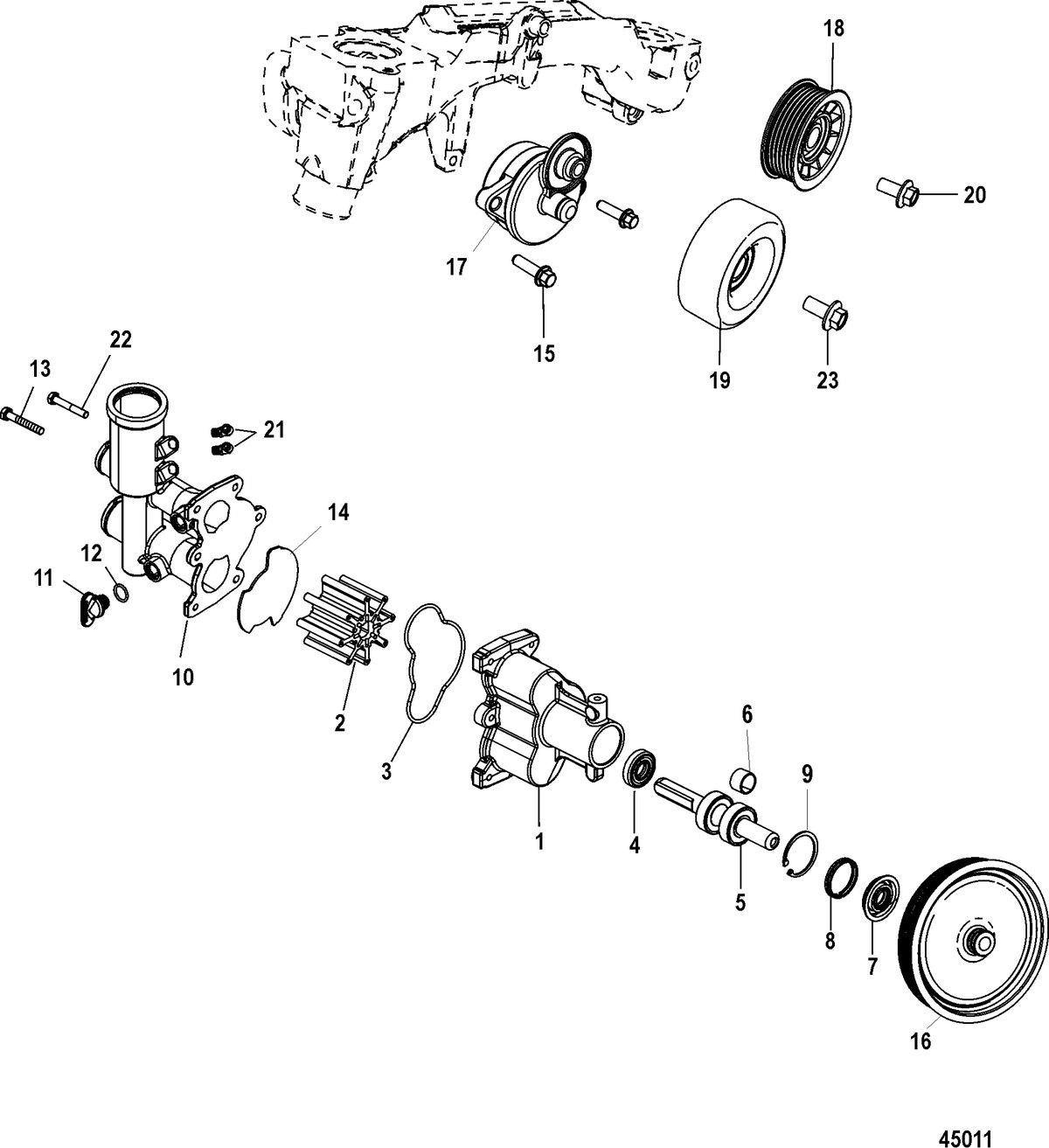 MERCRUISER 8.2 MAG / 8.2 MAG HO EC Seawater Pump