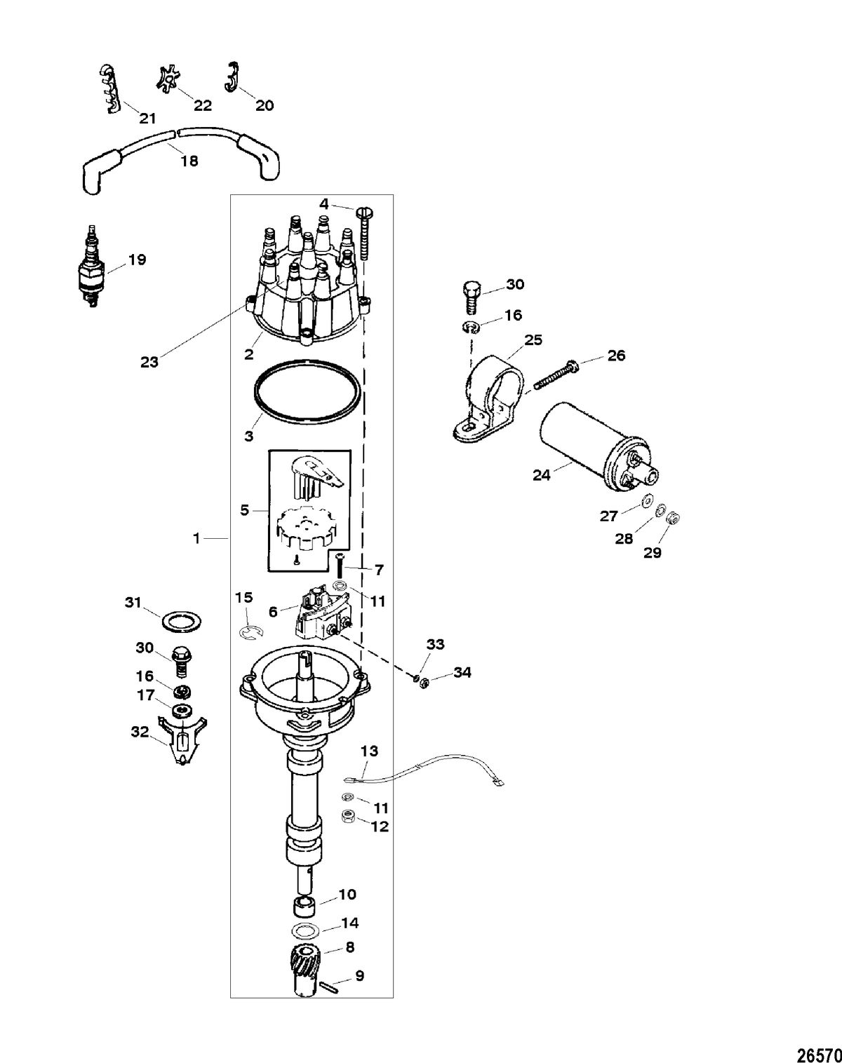 RACE STERNDRIVE 525 SC - GEN VI Distributor And Ignition Components