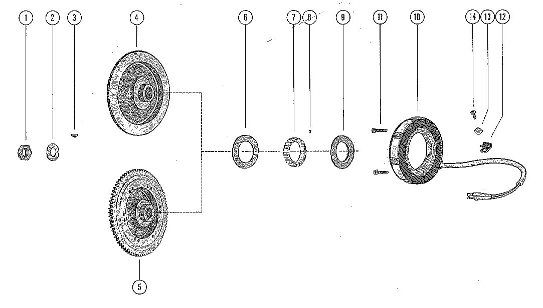 MERCURY MERC 500 FLYWHEEL ASSEMBLY AND STATOR