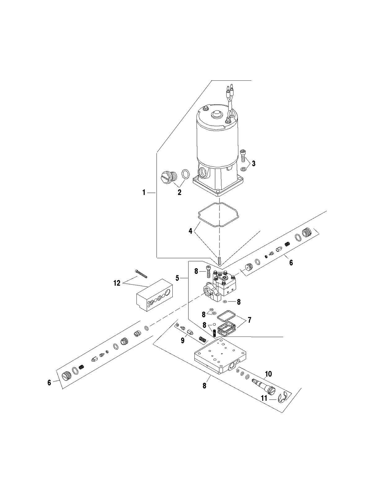 FORCE FORCE 75 H.P. (1998) PUMP/MOTOR ASSEMBLY
