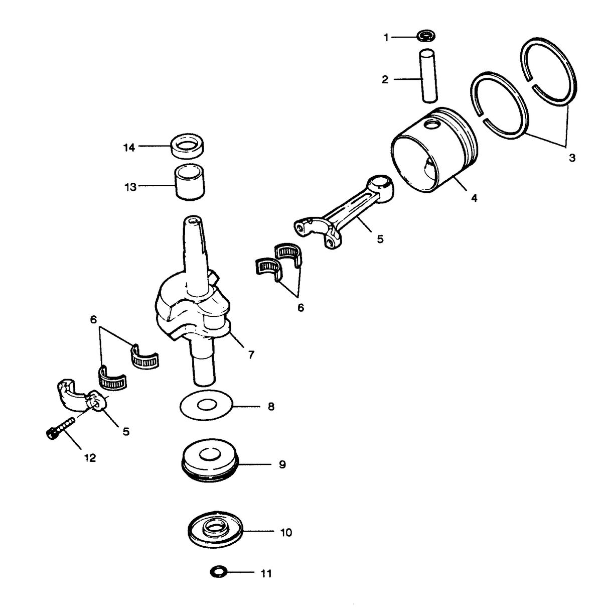 SEARS SEARS 5 H.P. CRANKSHAFT AND PISTON