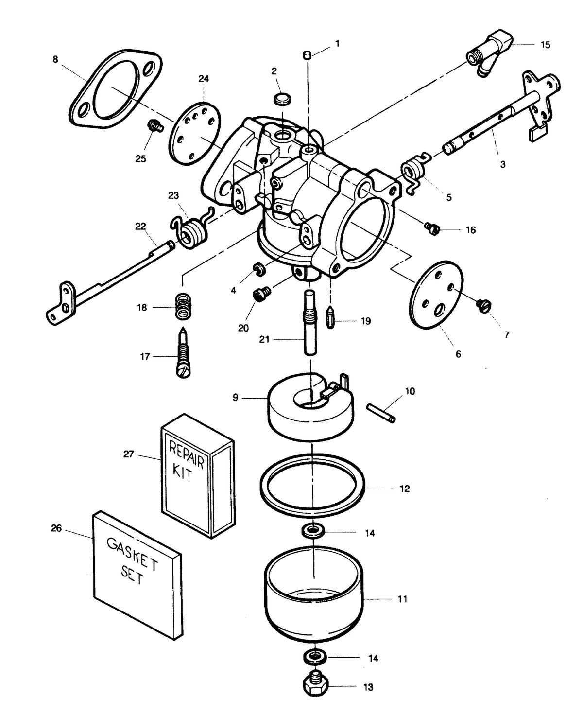 FORCE FORCE 1991 90 H.P. "A" MODELS CARBURETOR