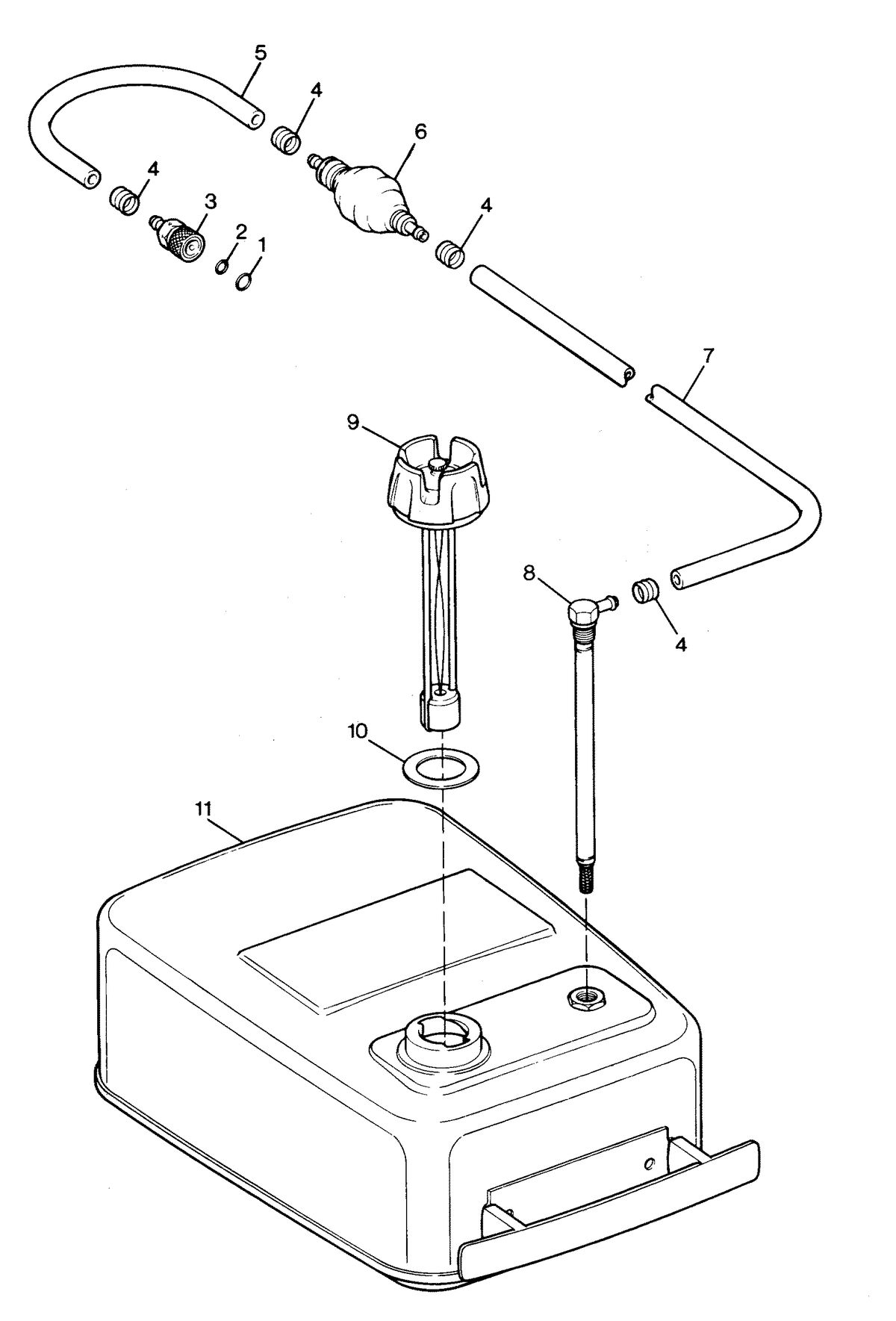 SEARS SEARS 9.9.H.P. FUEL TANK AND LINE
