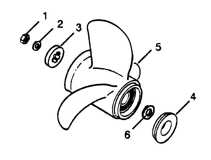 FORCE FORCE 1989 85 H.P. "D" MODELS FLARED HUB PROP
