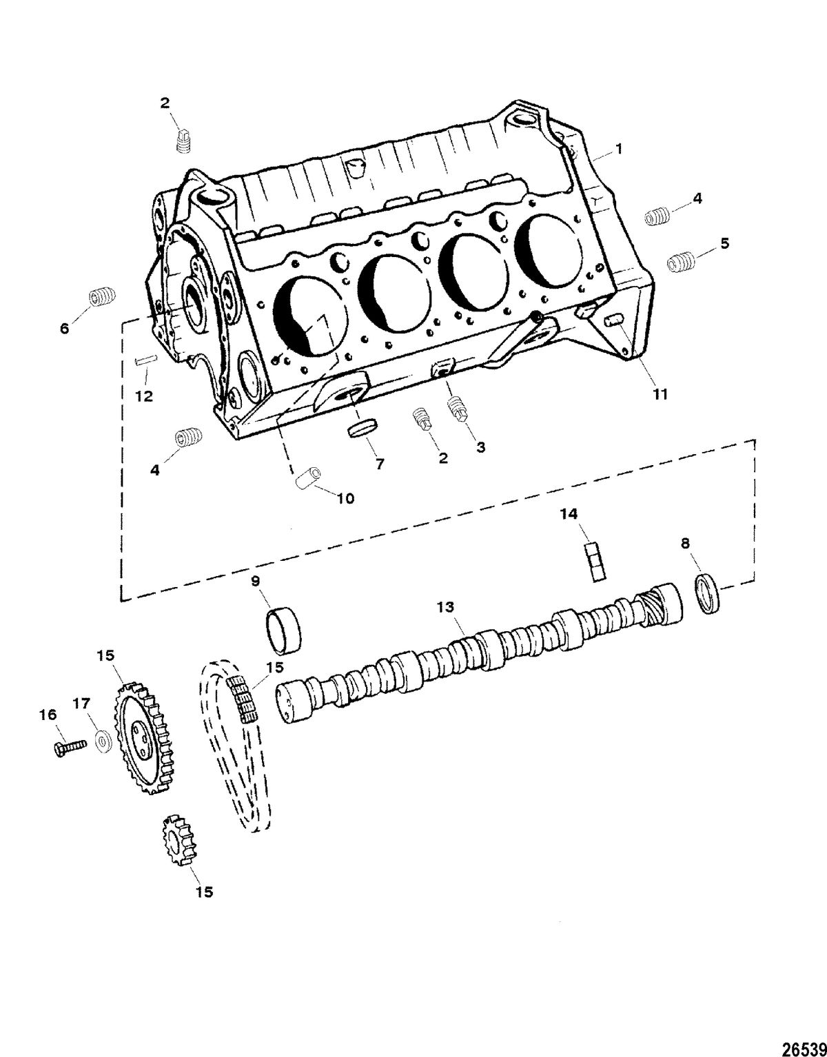 RACE STERNDRIVE 500 BULLDOG Cylinder Block And Camshaft