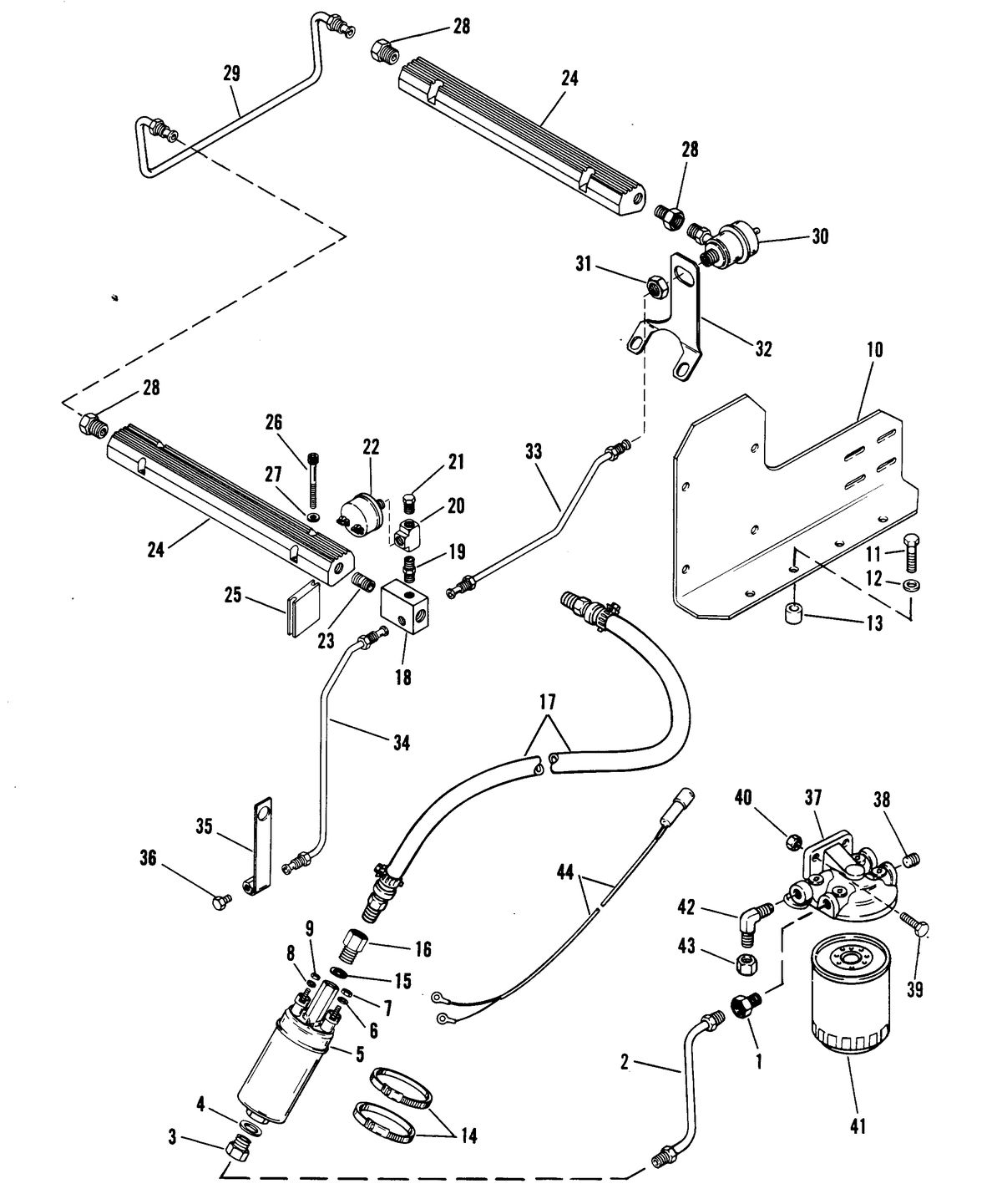 MERCRUISER 320 H.P. E.F.I ALPHA ONE ENGINE FUEL SYSTEMS