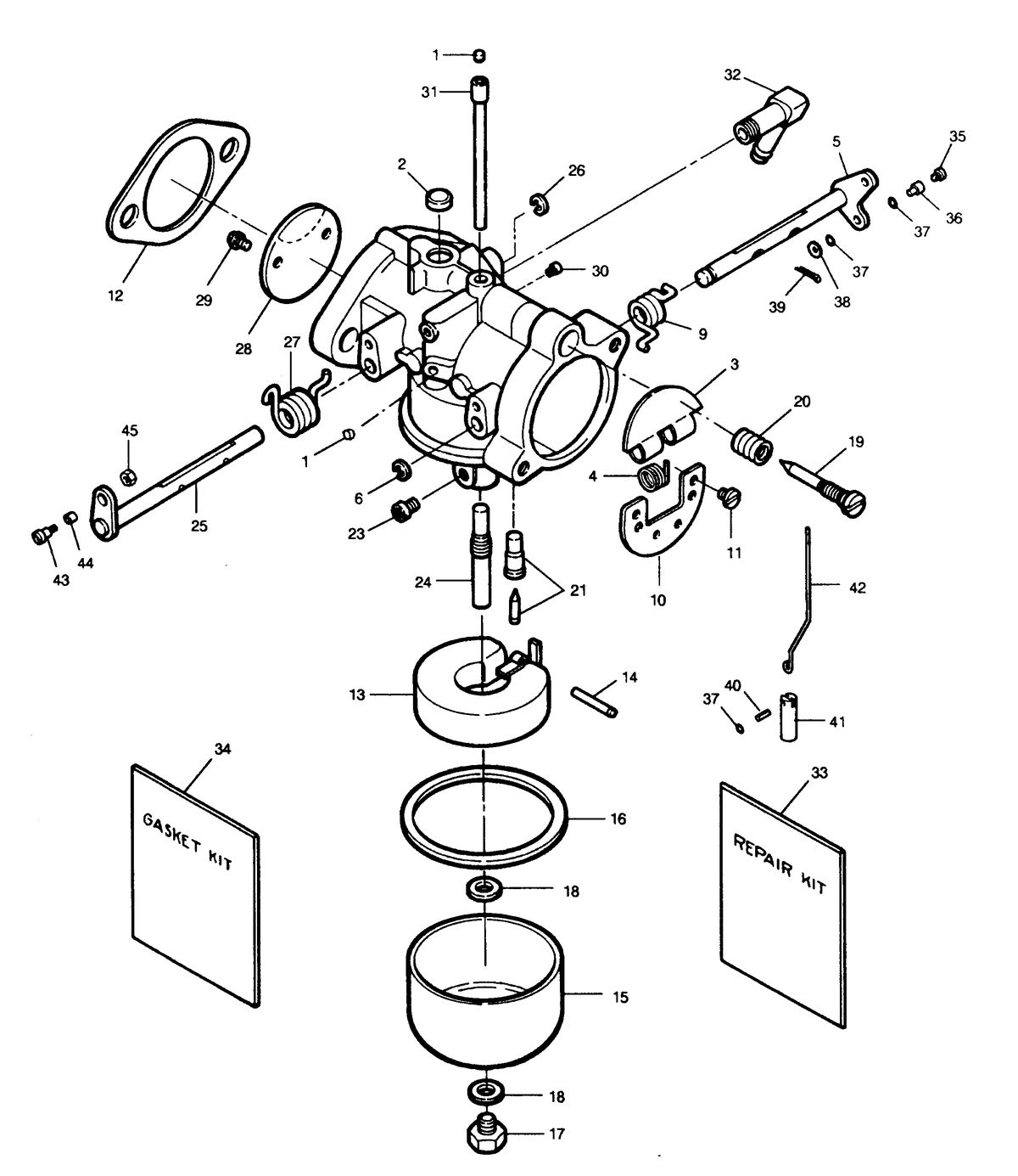 FORCE FORCE 1991 35 H.P. "A" MODELS CARBURETOR