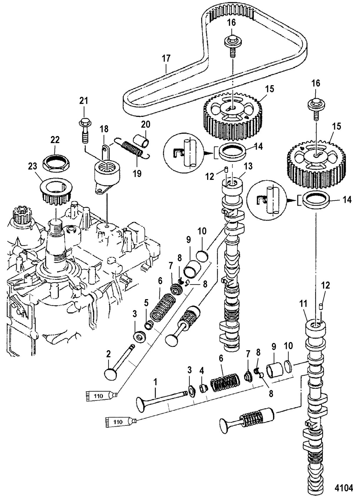 MERCURY/MARINER 75/90 (4-STROKE) Intake/Exhsust Valves
