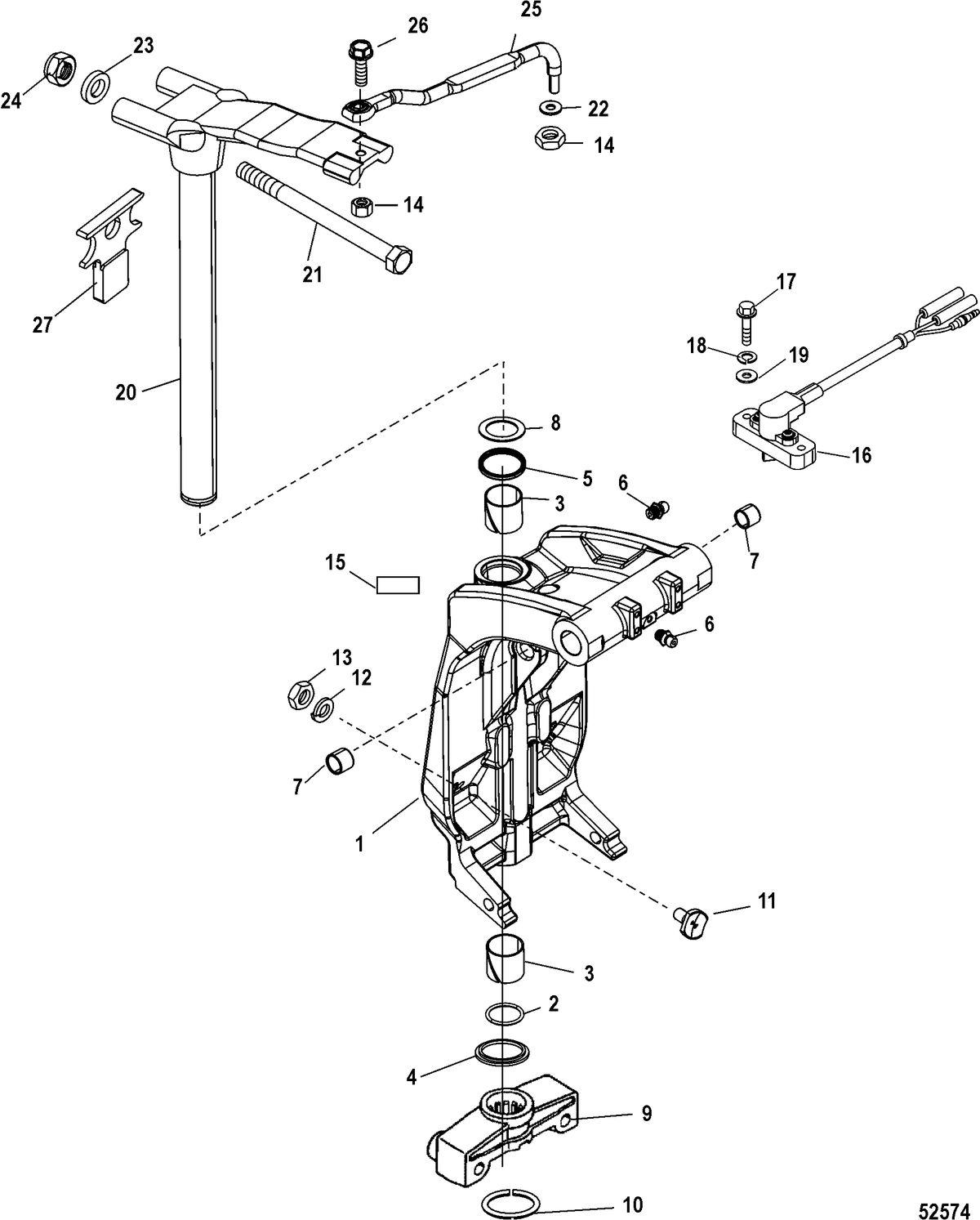 RACE OUTBOARD 250 SPORTXS DFI (3.0L) Swivel Bracket