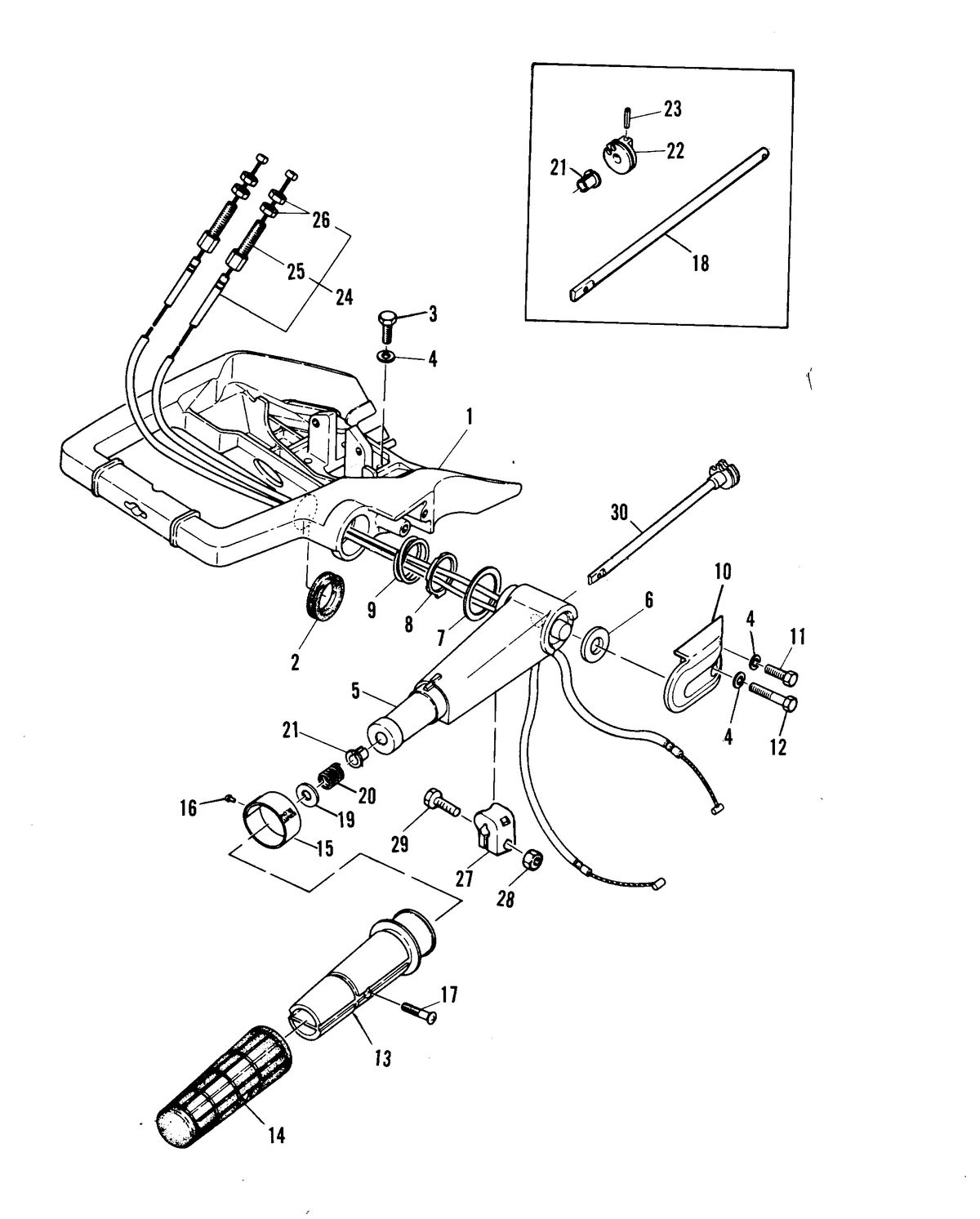 MARINER 28 HORSEPOWER STEERING HANDLE