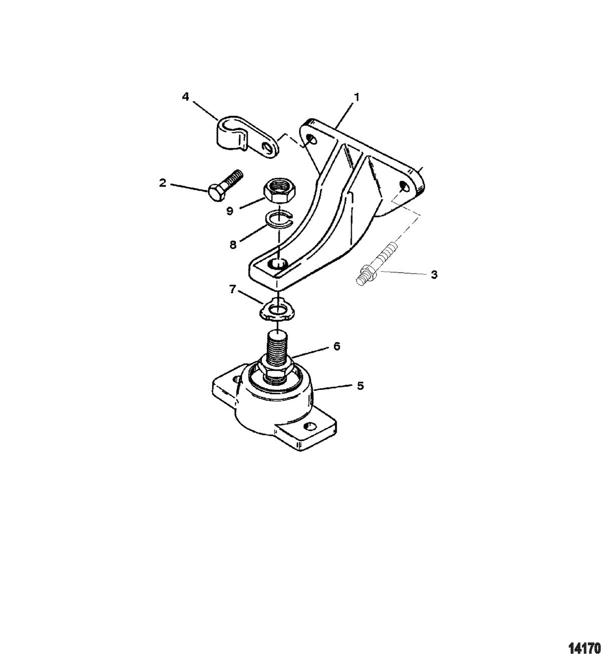 MERCRUISER 5.0L / 5.7L EFI ALPHA/BRAVO (GEN +) ENGINE Engine Mounting