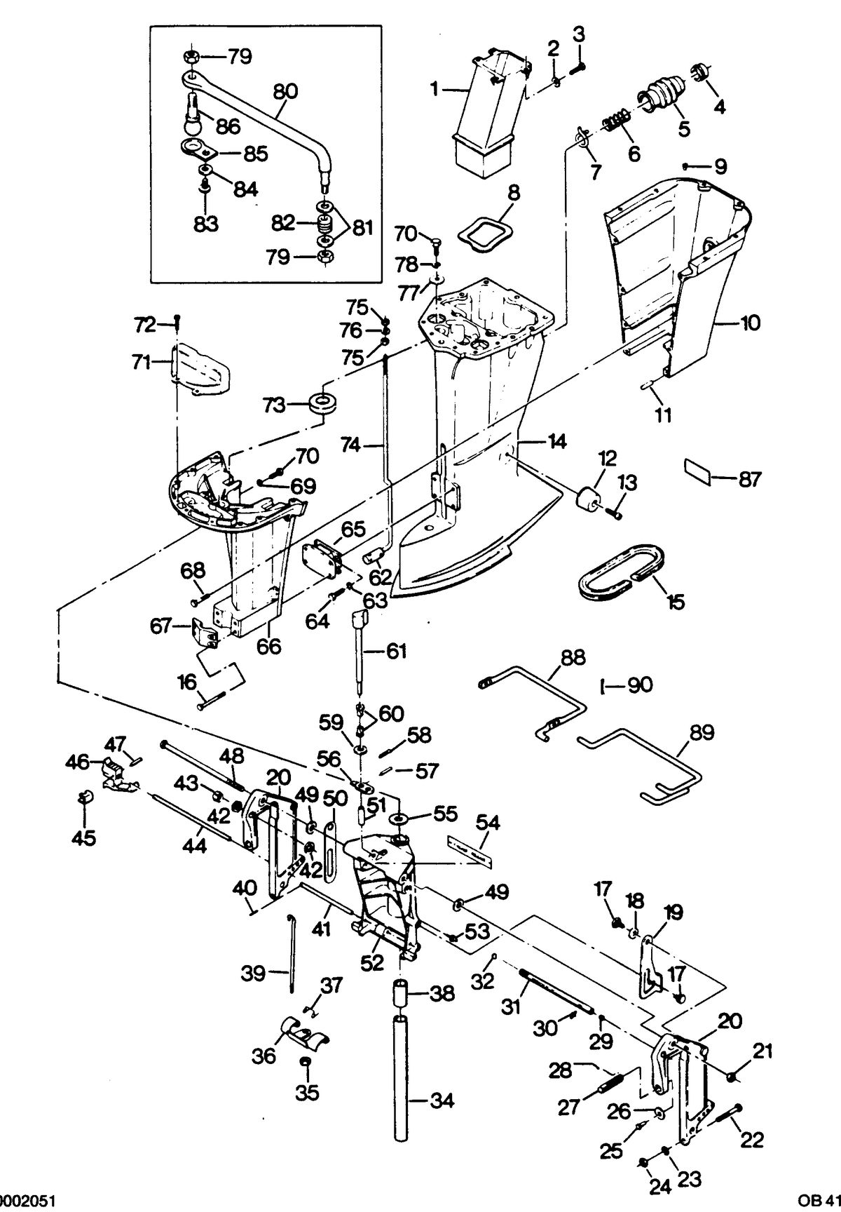 FORCE FORCE 1987 85 H.P. MOTOR LEG