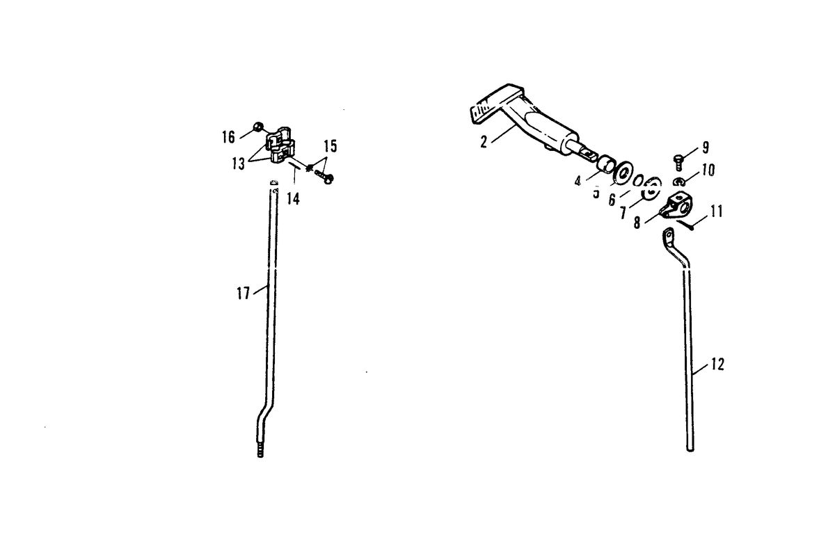 SEARS GAMEFISHER 5 H.P. SHIFT LINKAGE