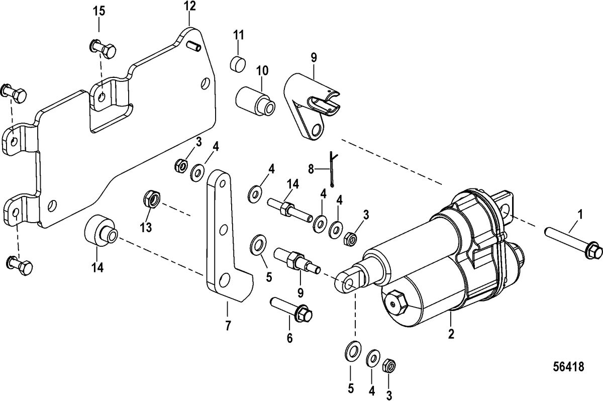 MERCRUISER 4.5L MPI ALPHA/BRAVO Shift Bracket, Digital Throttle and Shift