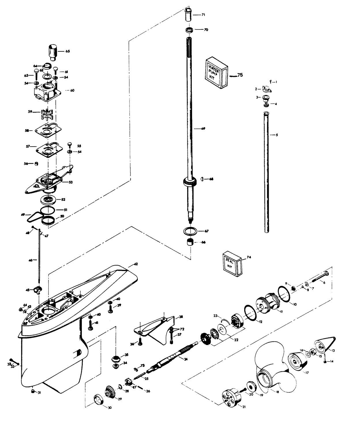 CHRYSLER 85 H.P. GEAR HOUSING
