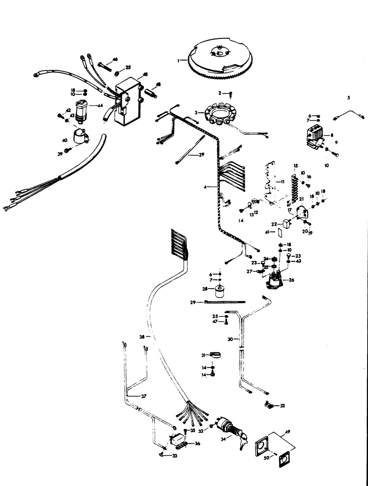 CHRYSLER 105 H.P. 120 H.P. 135 H.P. ELECTRICAL COMPONENTS
