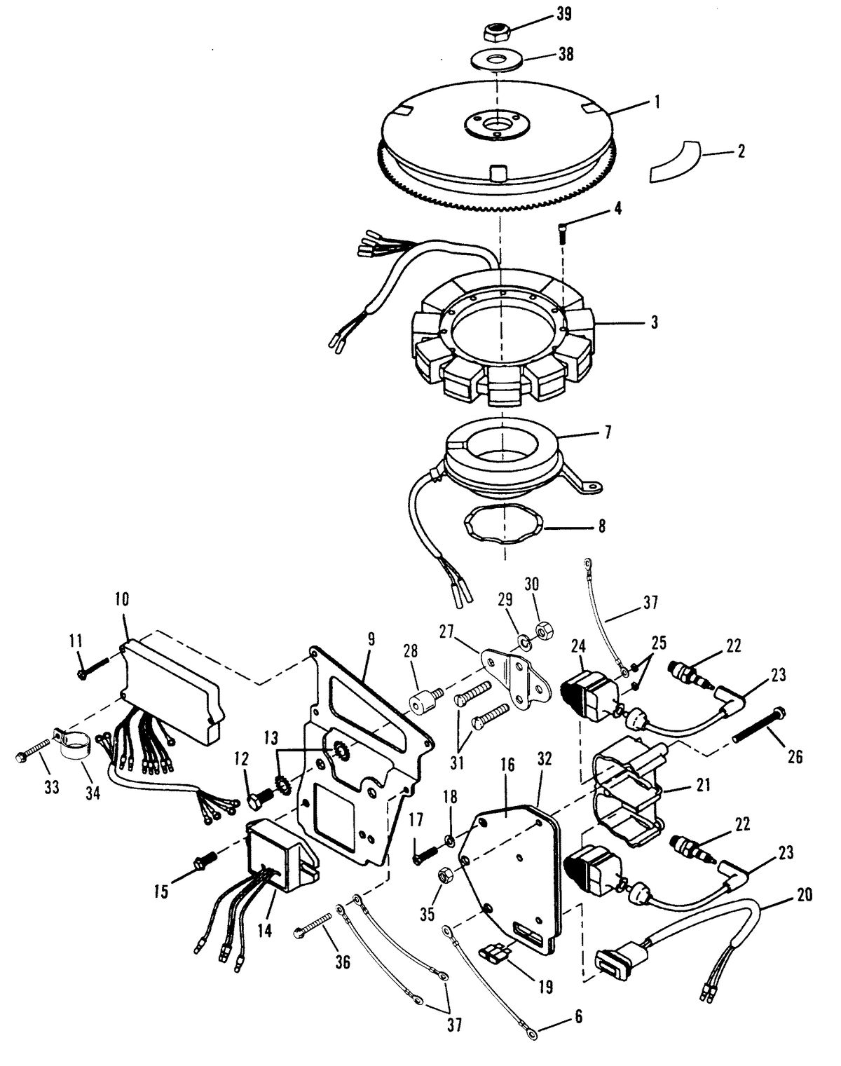 FORCE 40/50 H.P. IGNITION COMPONENETS