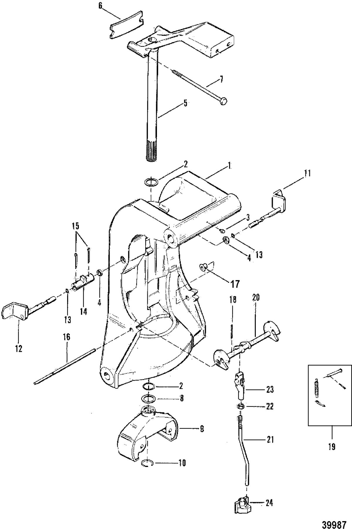 MERCURY MERCURY 70 SWIVEL BRACKET AND REVERSE LOCK