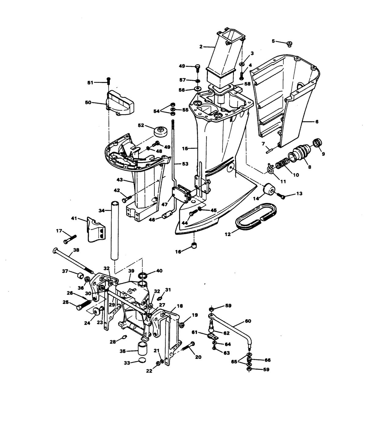 CHRYSLER 100 H.P. MOTOR LEG