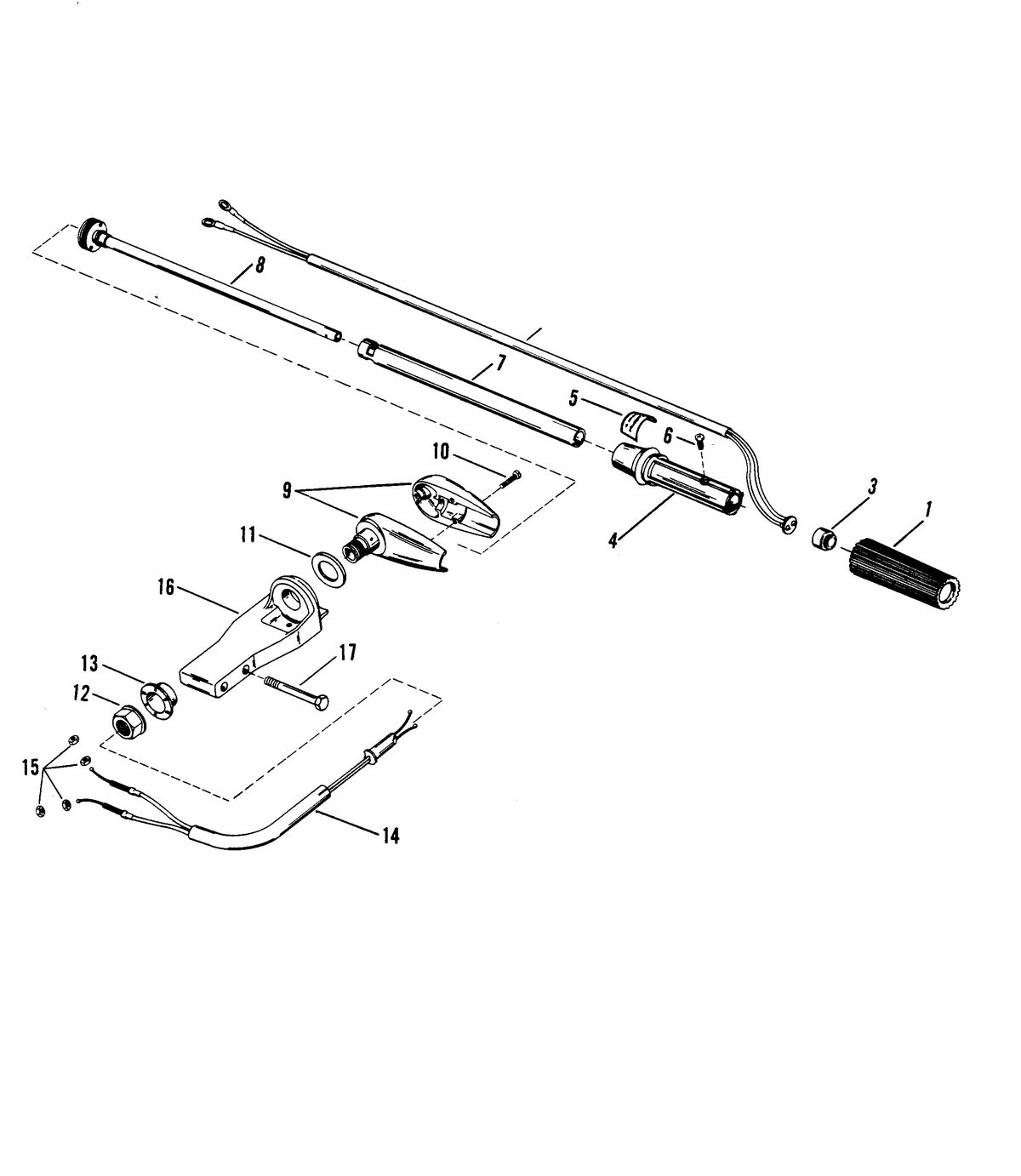 MERCURY MERCURY 18/25 STEERING HANDLE ASSEMBLY