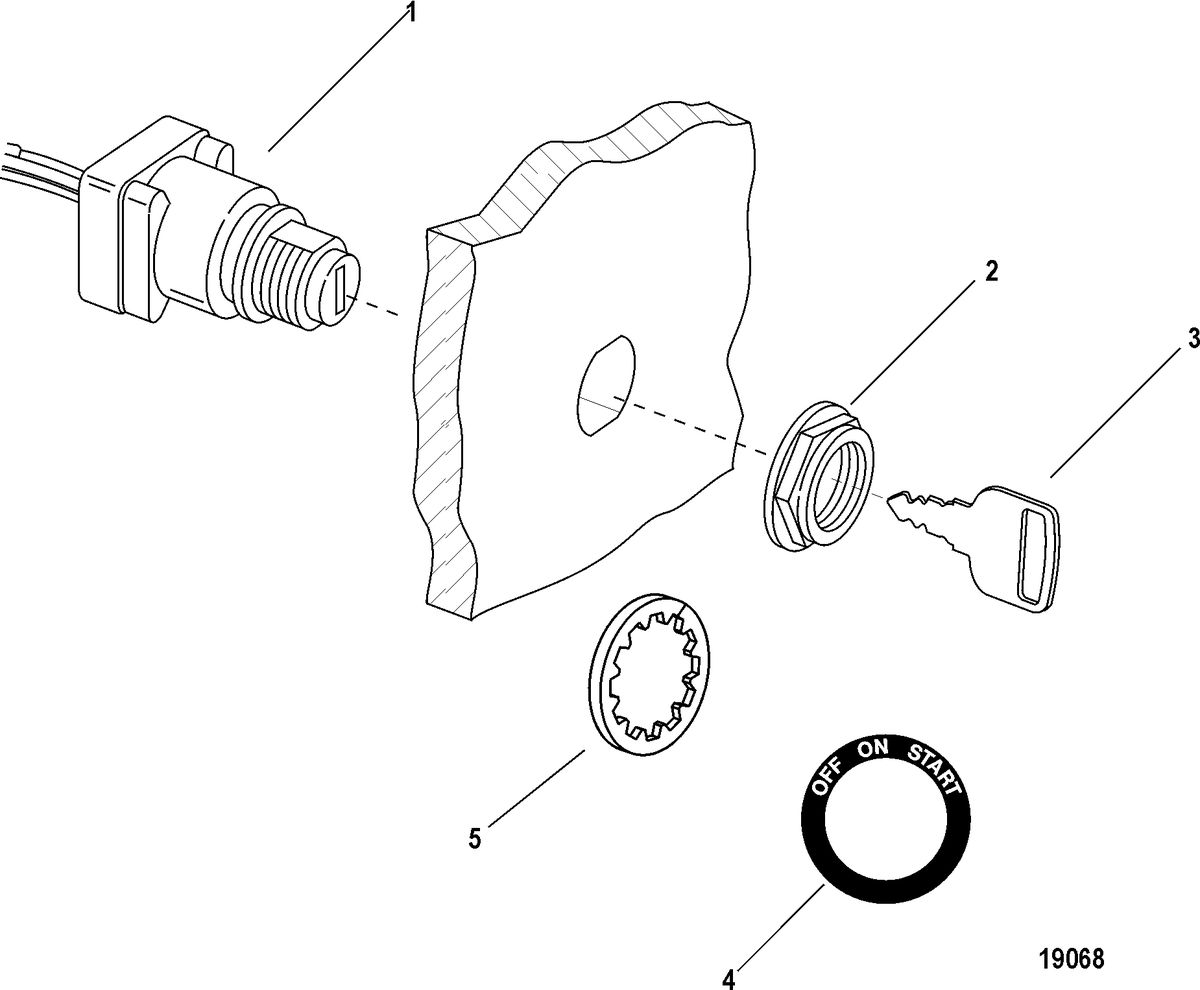 ACCESSORIES ELECTRICAL COMPONENTS AND HARNESSES Key Switch / Key Chart - 3 Position(897716K01 K02