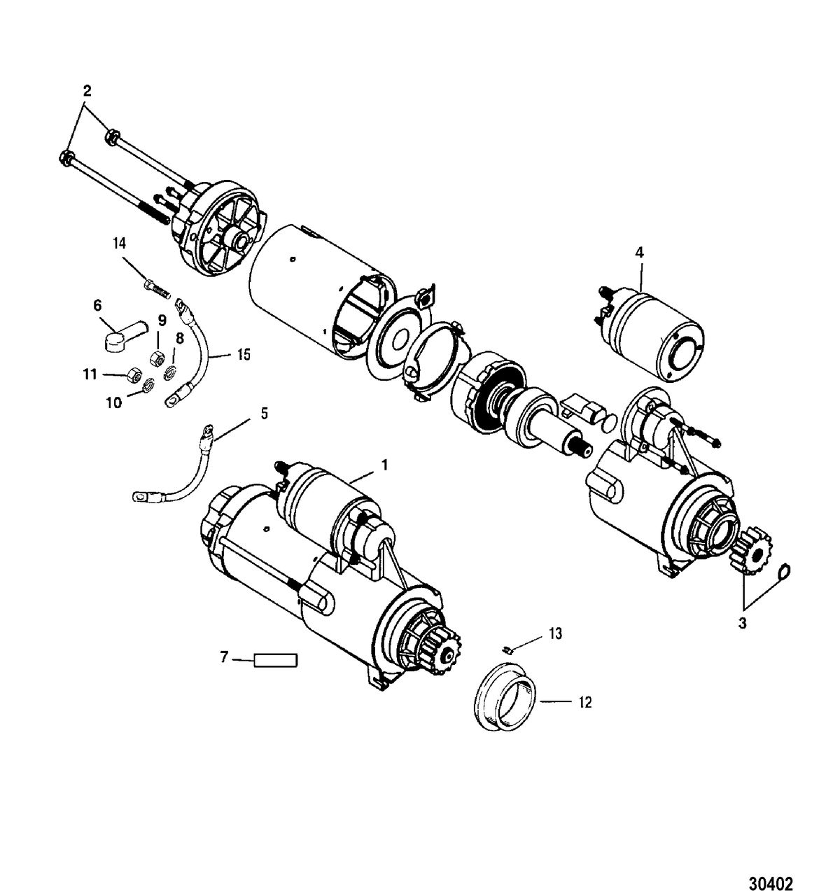 MERCURY/MARINER 200/225 (3.0L DFI) STARTER MOTOR