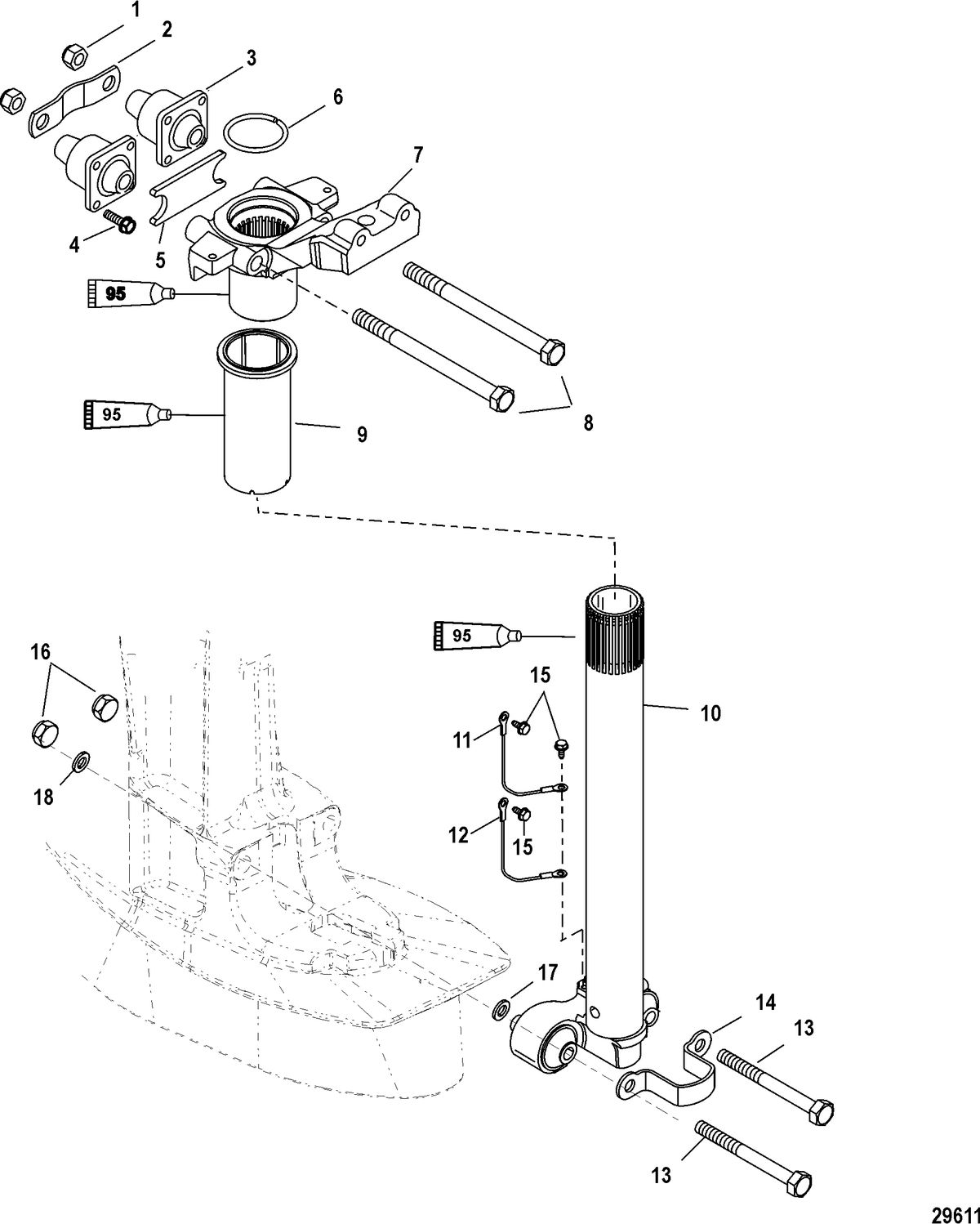 MERCURY/MARINER 40 CARB 4-STROKE (3 CYLINDER) Steering Arm